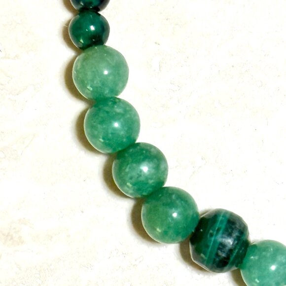 2/$20, Green Multi Stone Bracelet, Genuine Malachite, Nephrite & Chryocolla - Picture 4 of 9